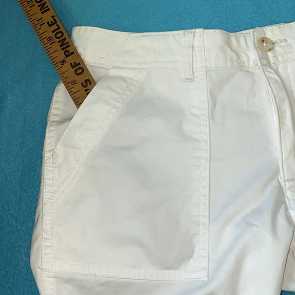 BANANA REPUBLIC Ryan Fit side ankle zippers white 4 pockets straight leg size 6 - Picture 9 of 13